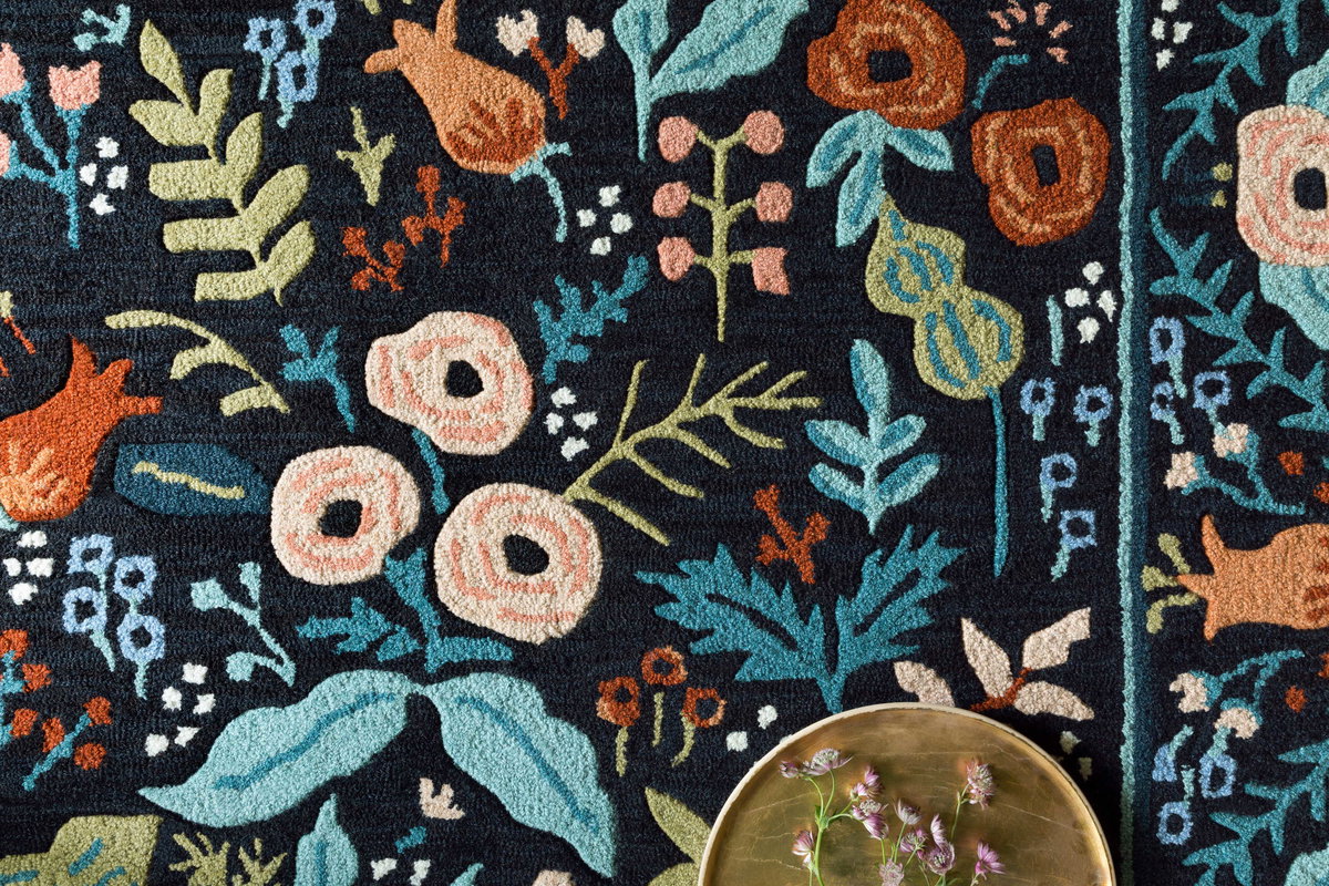 Rifle Paper Co. x Loloi Les Fleurs Rug, 5' length x 7'6" width View 2