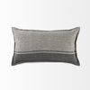 Zadie 14x26 Light Gray and Dark Gray Fabric Color Blocked Decorative Pillow Cover, by Mercana, 14" length x 26" width x 0.2" height thumbnail 9