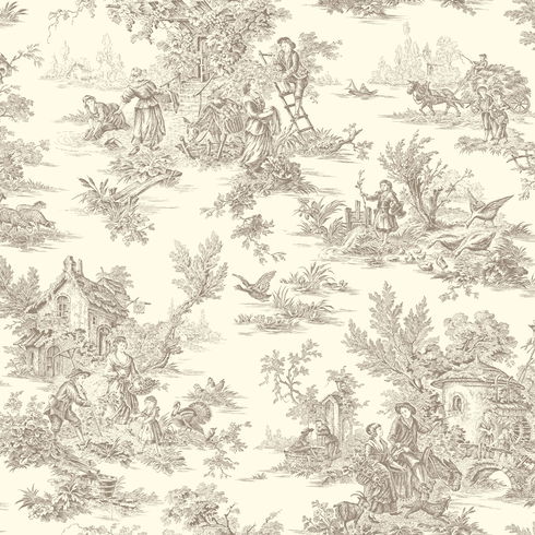 Champagne Brown & White Wallpaper