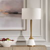 Avola White Marble Table Lamp, by Uttermost, 16" width x 32" height x 16" depth thumbnail 4