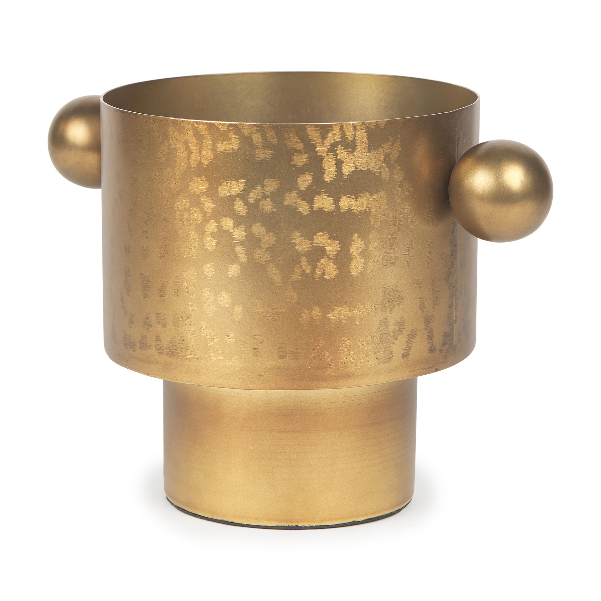Juno 6.5H Medium Gold Iron Medium Vase, by Mercana, 8.5" length x 6" width x 6.5" height View 1