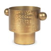 Juno 6.5H Medium Gold Iron Medium Vase, by Mercana, 8.5" length x 6" width x 6.5" height thumbnail 1