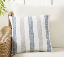 Online Designer Patio Sunbrella(R), Rue Multi Stripe Outdoor Pillow, 18", Saphire Blue Multi