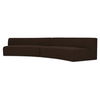 Naomi 2 Piece Concave Modular Sectional Dark Brown, Sectional Sofa by Moe's Home, 161.4" width x 28.3" height x 39" depth thumbnail 3