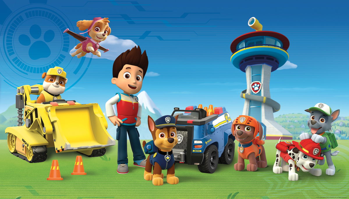 Paw Patrol XL Chair Rail Wall Mural, Wallpaper by York Wall, 1'6" length x 1'6" width x 0.02" depth