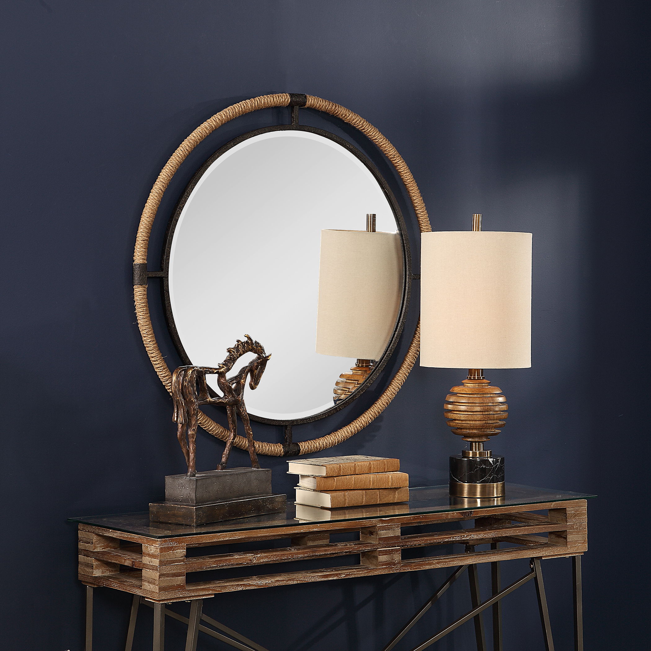 Melville Coastal Round Mirror large image 