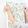 Flourish Blue & Grey Wallpaper, by York Wall, 27' length x 2'3" width x 0.02" depth thumbnail 5