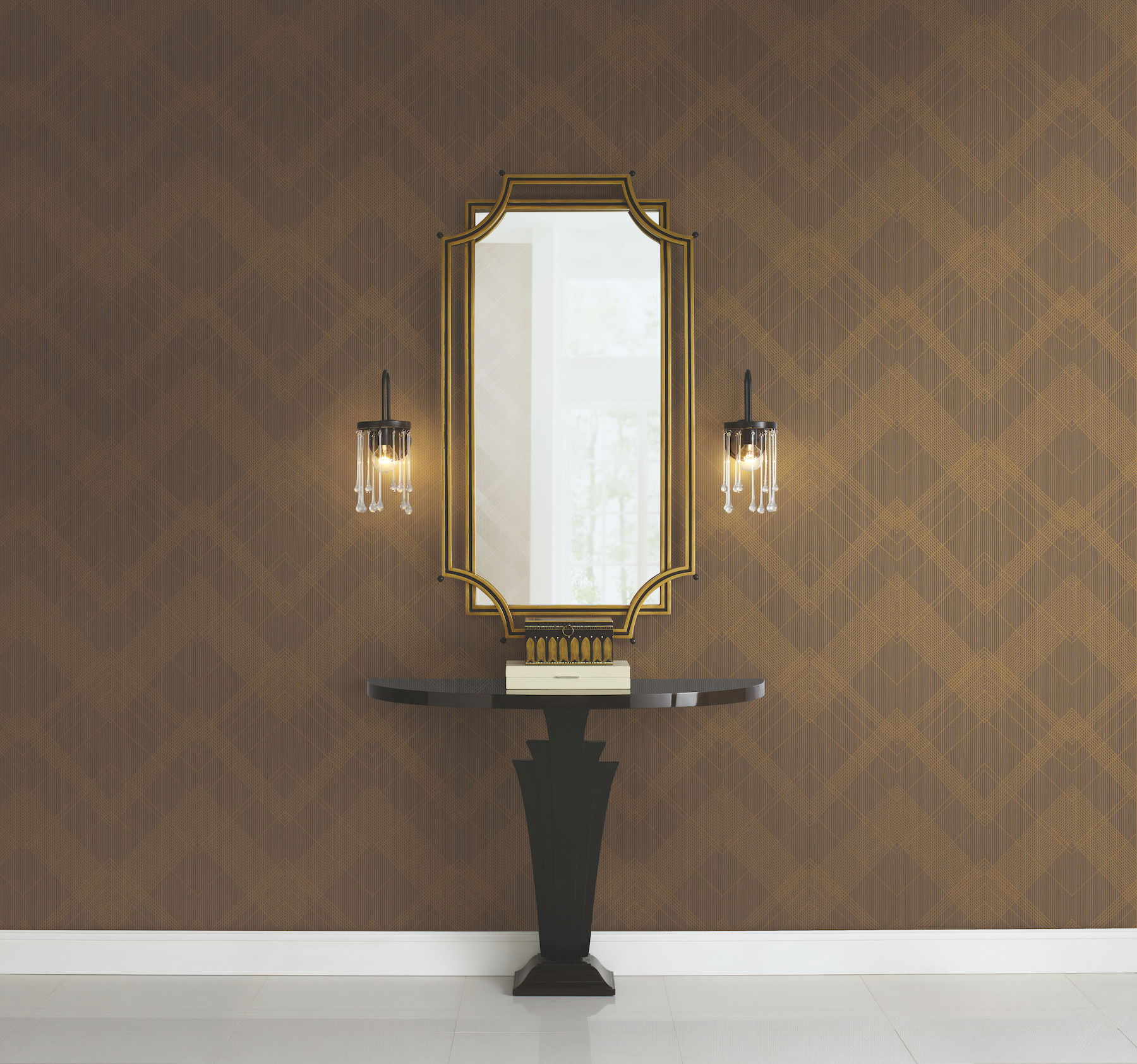 Jazz Age Brown Wallpaper large image 