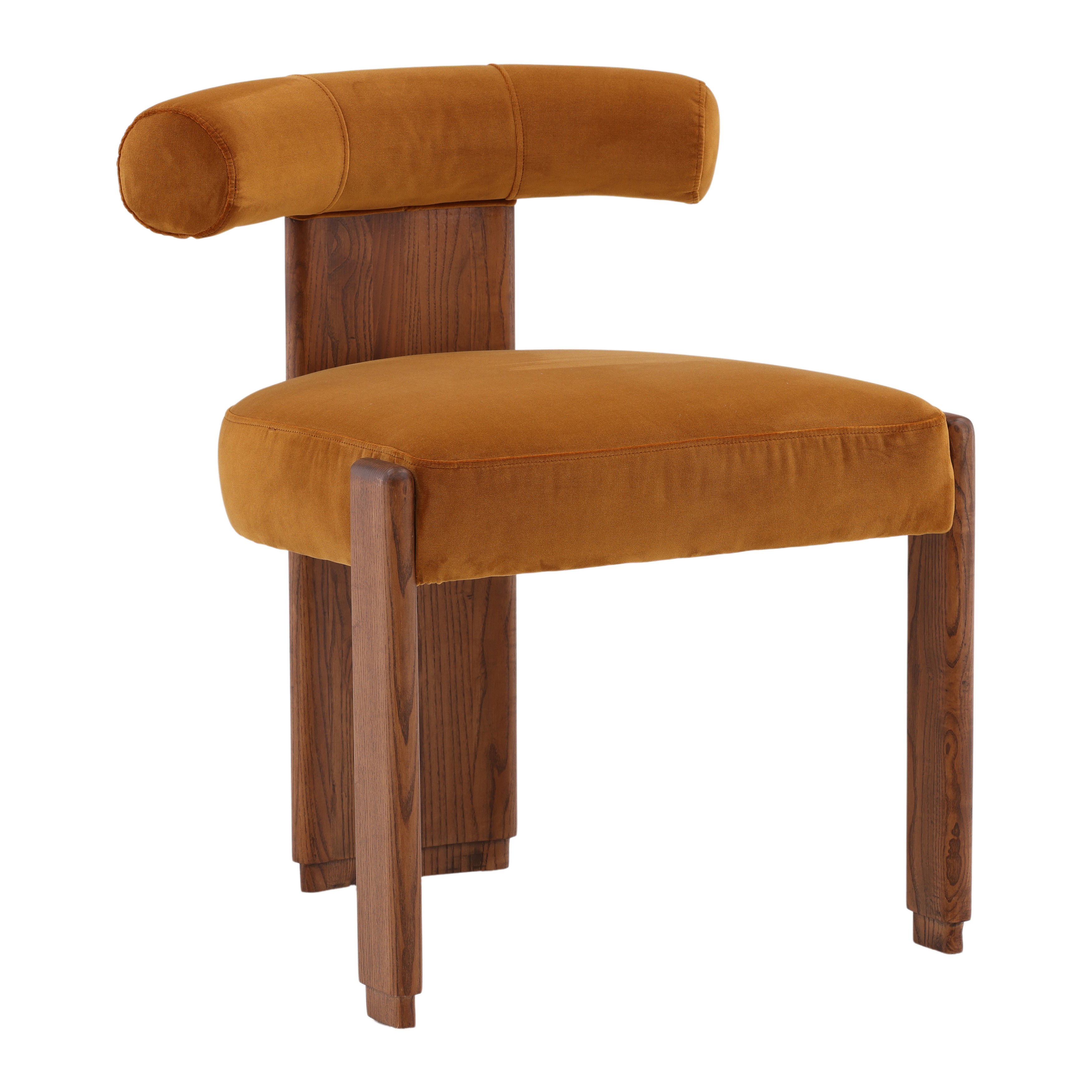 Gwyneth Dining Chair Ginger, by Dovetail, 23" width x 29.5" height x 23.5" depth View 1