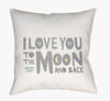 Love To Moon Accent Pillow, Decorative Pillow by Surya, 18" length x 18" width thumbnail