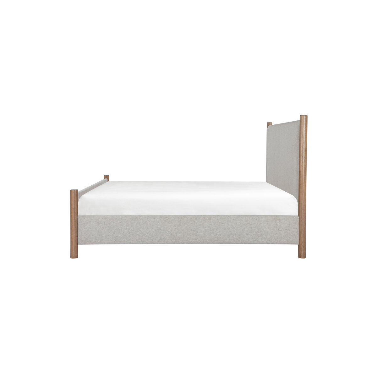 Warren Queen Bed Beige, by Moe's Home, 64.6" width x 52" height x 85.8" depth View 3