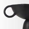 Radka Small Matte Black Metal Decorative Bowl, by Mercana, 15.55" length x 11.22" width x 6.75" height thumbnail 11