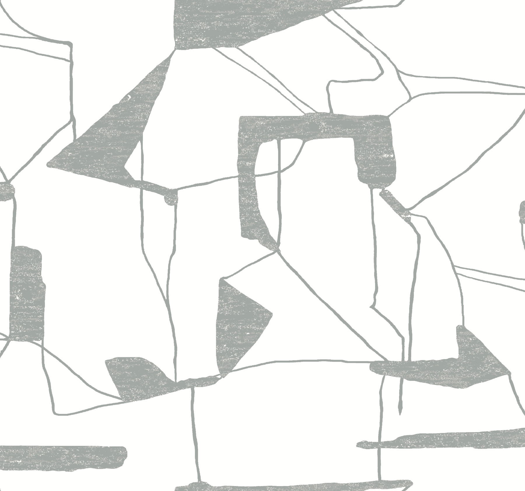 Abstract Geo White & Silver Wallpaper large image 