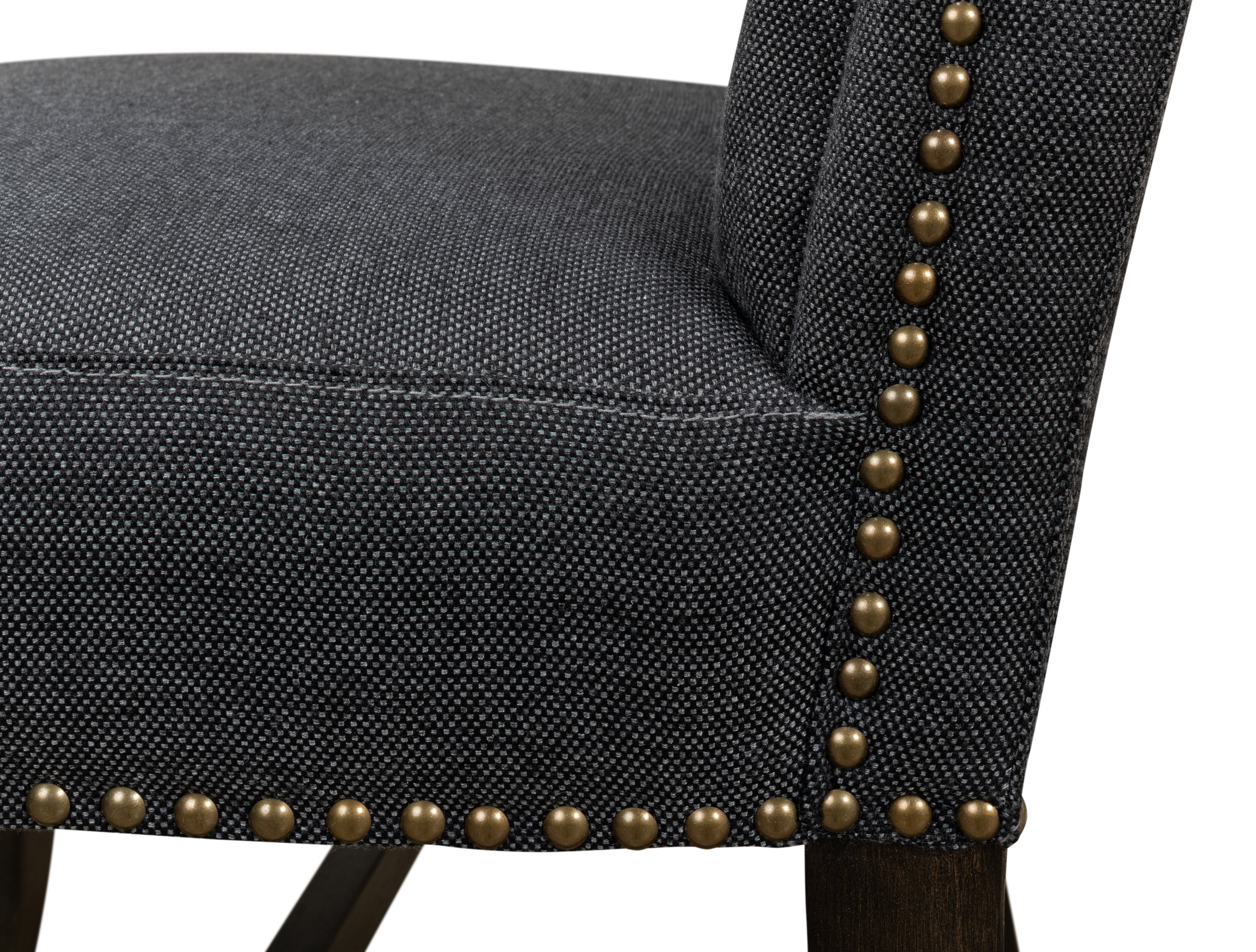Black High Back Dining Chair, by Sarreid, 21" length x 26" width x 46" height View 7