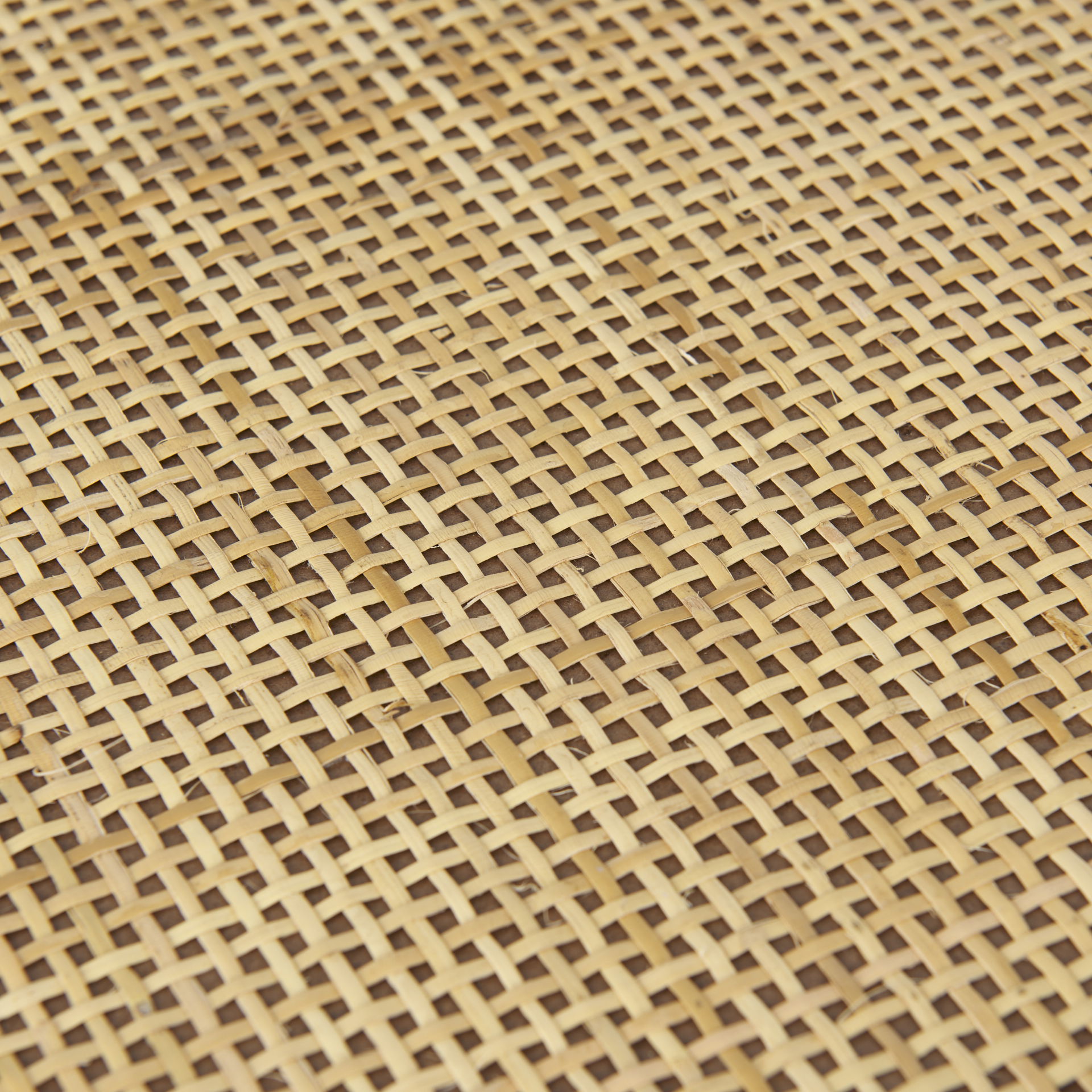 Silas Cane and Medium Brown Wood Rectangular Tray large image 