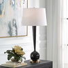 Brielle Polished Black Table Lamp, by Uttermost, 16" width x 35" height x 16" depth thumbnail 2