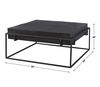 Telone Modern Black Coffee Table, Furniture by Uttermost, 35" width x 16" height x 35" depth thumbnail 3