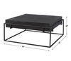 Telone Modern Black Coffee Table, by Uttermost, 35" width x 16" height x 35" depth thumbnail 3