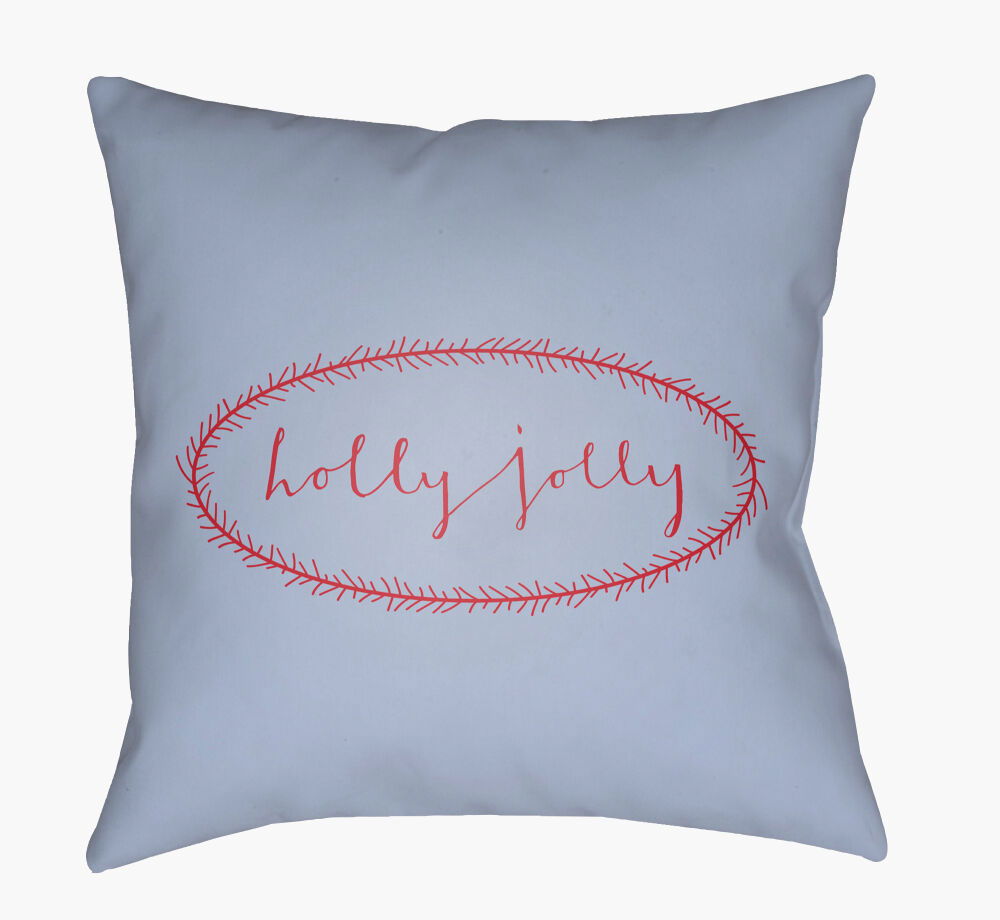 Holly Jolly Accent Pillow, Decorative Pillow by Surya, 20" length x 20" width