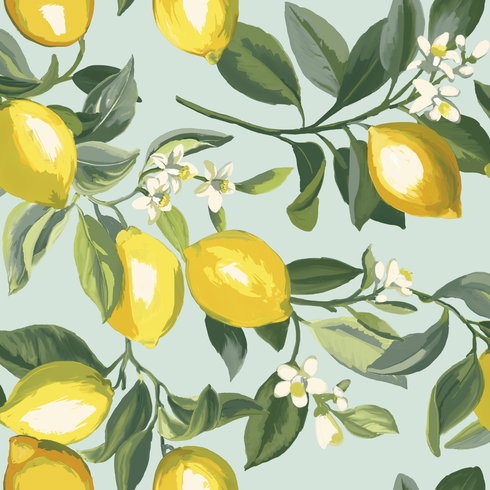 Lemon Zest Yellow Peel & Stick Wallpaper