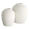 Luna Ridge White Ceramic Vases Set/2, Decorative by Uttermost, 11.75" width x 14.25" height x 11.75" depth thumbnail 1