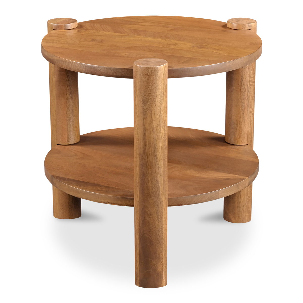 Olsen Accent Table Vintage Brown, Side & End Table by Moe's Home, 21" width x 21" height x 22.5" depth View 2