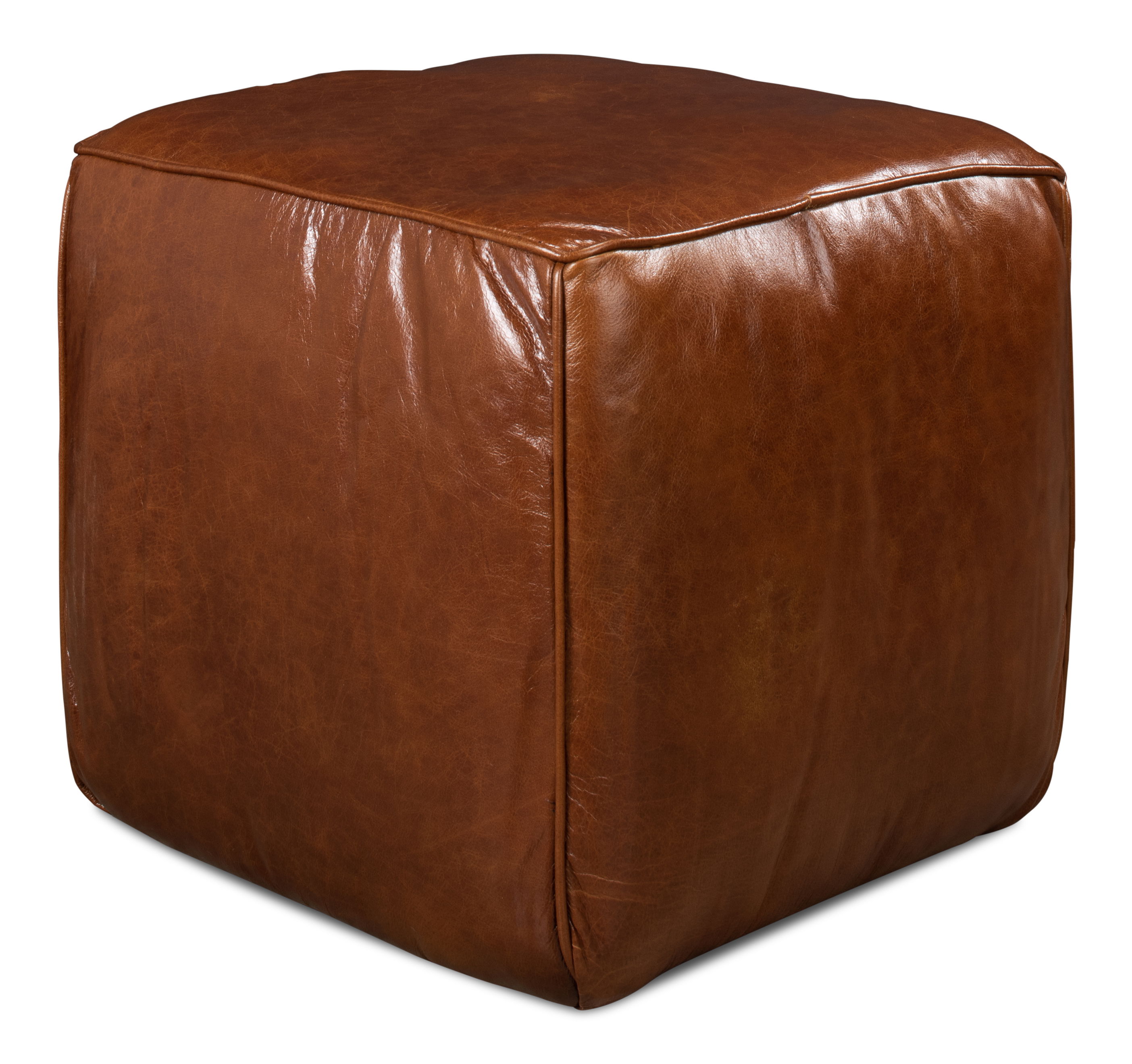 Leather Sitting Cube large image 