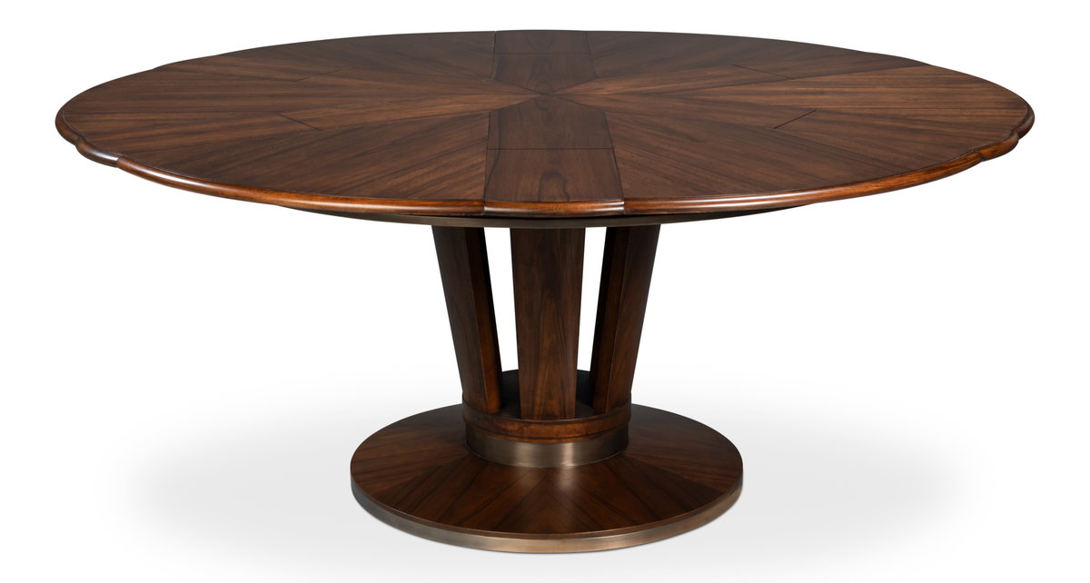 Soho Jupe Dining Table  Medium, by Sarreid, 4'7" length x 4'7" width x 2'6" height View 10