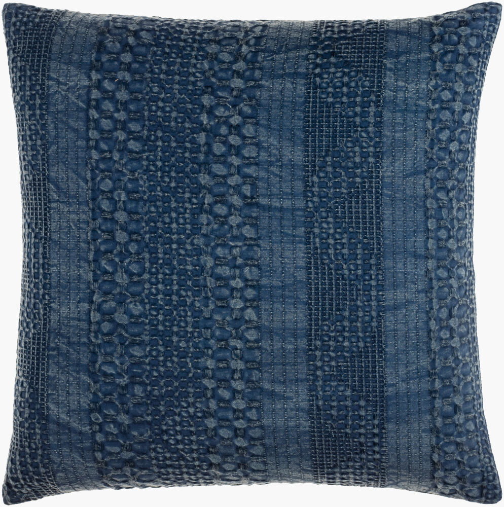 Washed Waffle Accent Pillow Down, Decorative Pillow by Surya, 18" length x 18" width