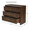 Bowtie 3 Drawer Mid-Century Chest, Furniture by Uttermost, 38" width x 33" height x 17" depth thumbnail 3