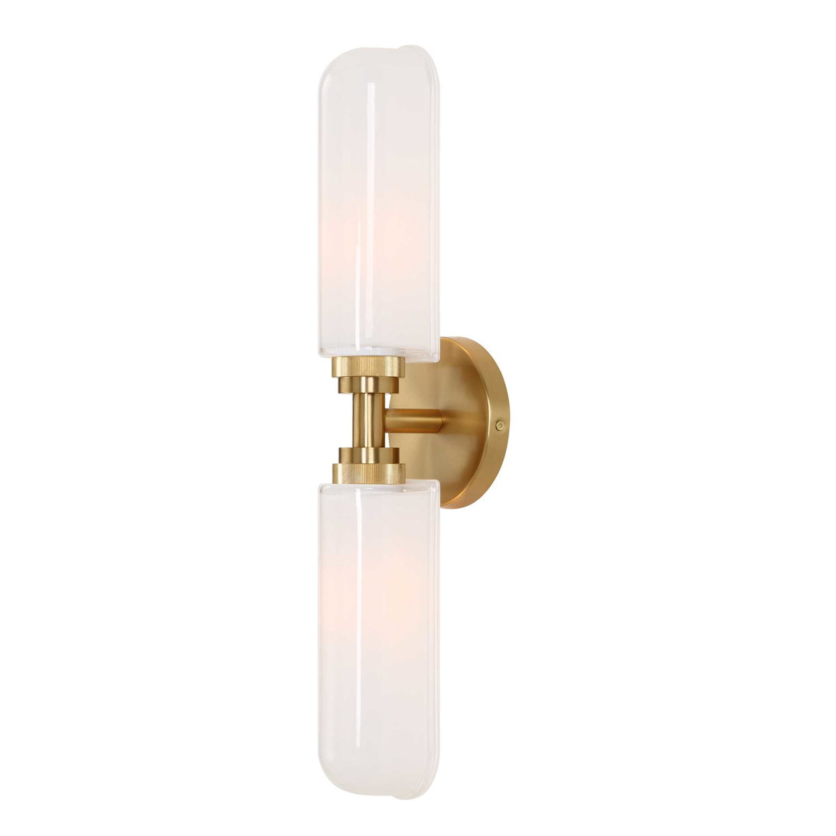 Wellsville 2 Lt Brass Sconce, Ceiling Light by Uttermost, 22" width x 5" height x 4.37" depth View 1