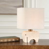 Tusk Travertine Accent Lamp, Table Lamp by Uttermost, 8" width x 11" height x 6" depth thumbnail 2