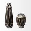 Teulia I Tall Black With Cream Accent Ceramic Vase thumbnail 2