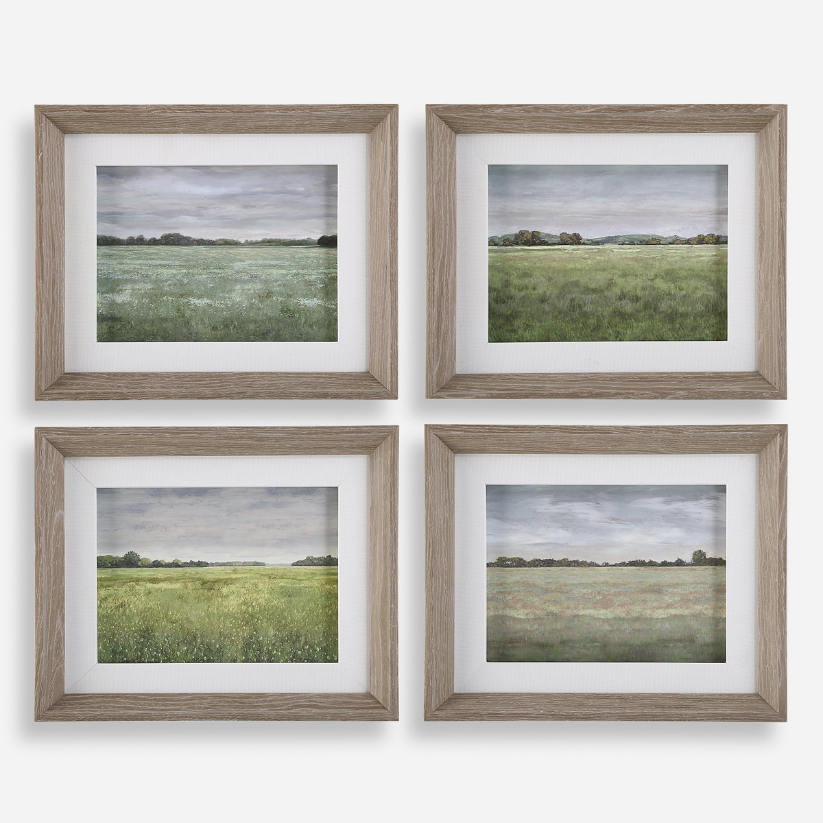 Quiet Meadows Framed Prints Set/4, Painting by Uttermost, 16.87" width x 13.87" height x 2" depth View 1