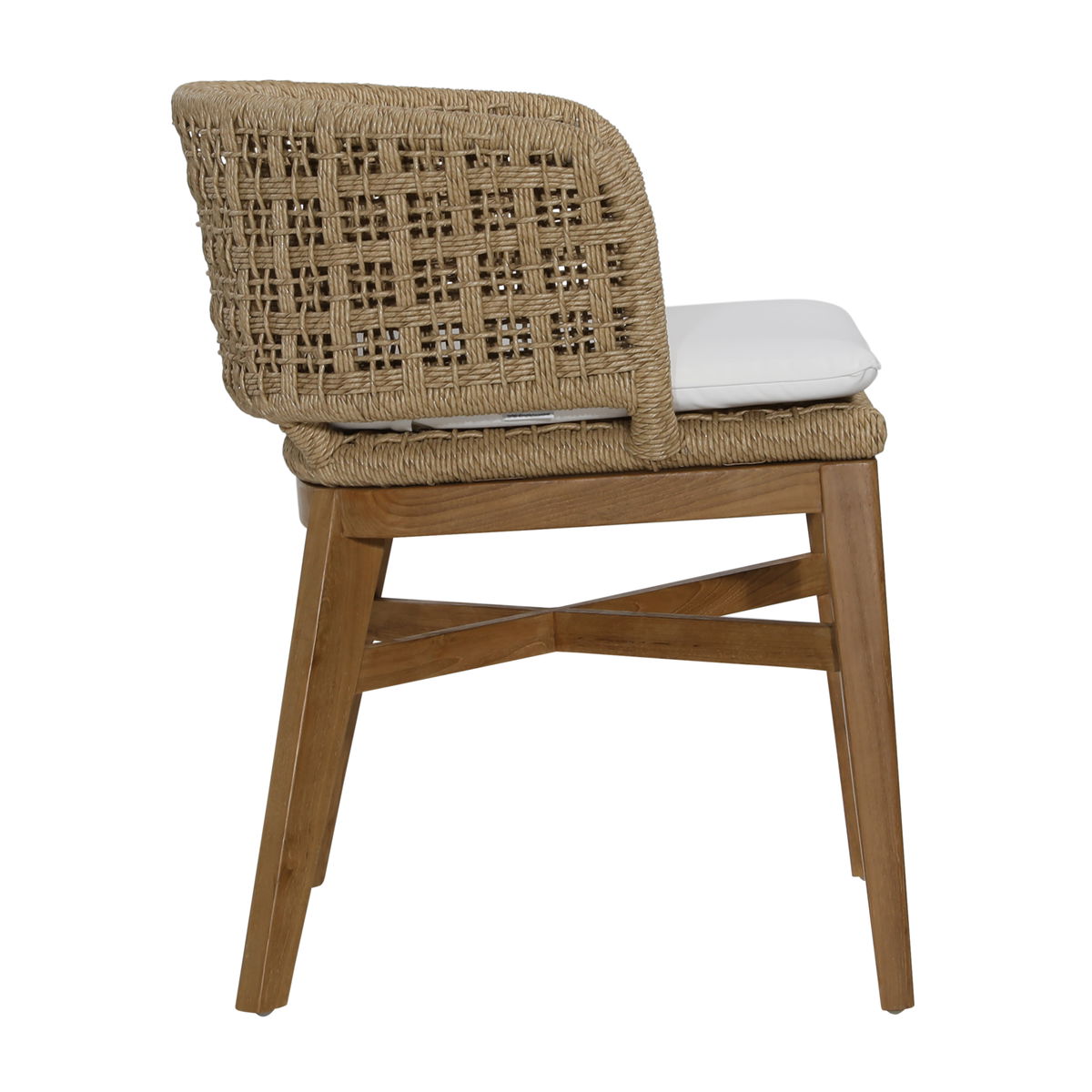 Keith Dining Chair Set of 2 Natural, by Dovetail, 23" width x 28" height x 22.5" depth View 3