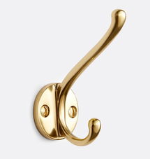 Online Designer Bathroom Massey Double Hook, Aged Brass