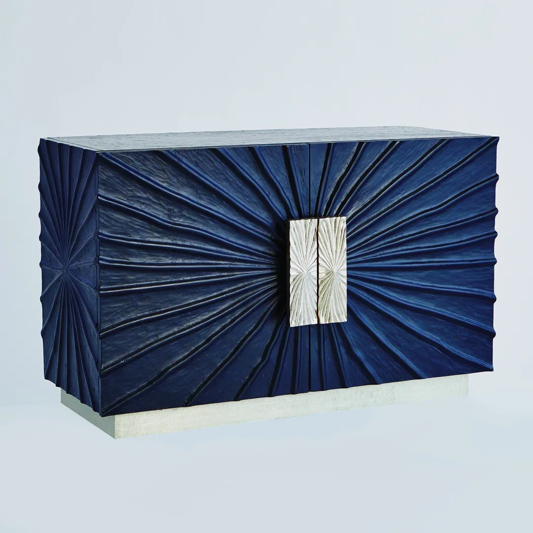 Pleated Two-Door Cabinet, Cabinets & Sideboard by Global Views, 44" width x 27.75" height x 20" depth View 9