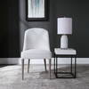 Brie Armless Chair White Set Of 2, Accent Chair by Uttermost, 21" width x 36.5" height x 27" depth thumbnail 4