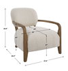 Telluride Natural Shearling Accent Chair, by Uttermost, 28" width x 29" height x 30" depth thumbnail 3