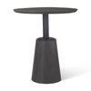 Maxwell 32' Round Pedestal Dining Table | Modern | Black-Brown Wood & Black Metal | Seats 2, by Mercana, 32" length x 32" width x 36" height thumbnail 1