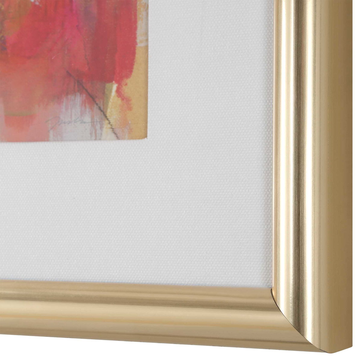 Fresh Start Red Abstract Prints Set/6, by Uttermost, 17" width x 17" height x 1.25" depth View 7