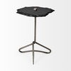Pinera II 19L x 19W Black Slate Top with Triangular Iron Base Accent Table thumbnail 3