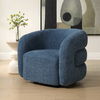 Junie Blue Swivel Barrel Chair, Furniture by Uttermost, 34.5" width x 29" height x 33" depth thumbnail 6
