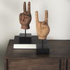 Saxum 4L x 4W Natural Wooden Carved Hang Loose Hand thumbnail 2