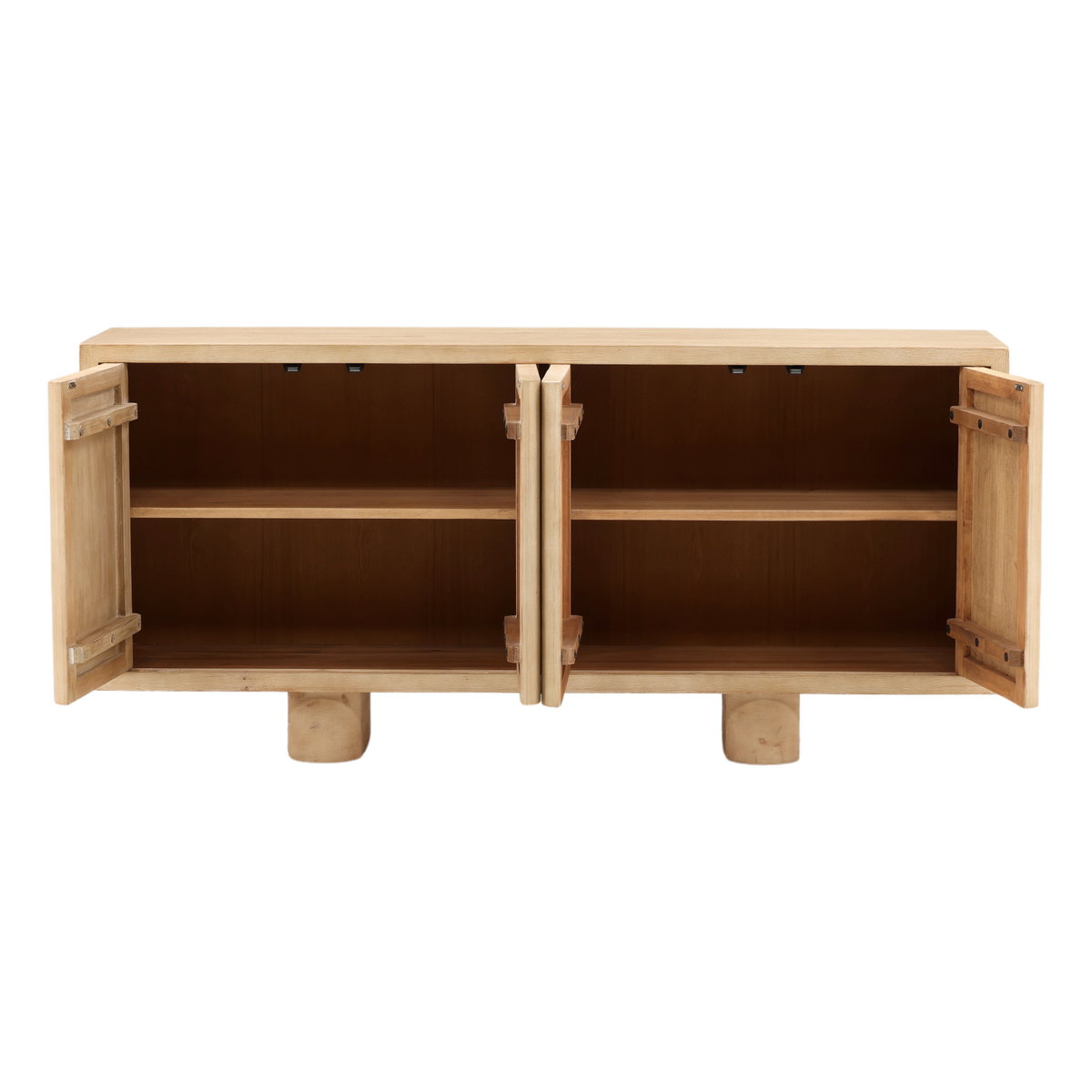 Thalia Sideboard Light Natural 73', Sideboards & Buffet by Dovetail, 73" width x 33.5" height x 18.25" depth View 5