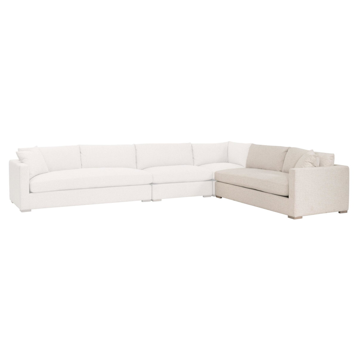 Newport Outdoor Modular 2-Seat Right Track Arm Sofa, Seating by Essentials for Living, 76.5" width x 32.5" height x 37.5" depth View 4