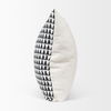 Jolie Cream with Black Print Linen Square Decorative Pillow  Cover thumbnail 3