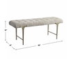 Imperial Upholstered Gray Bench, Benche by Uttermost, 48" width x 19" height x 16" depth thumbnail 3