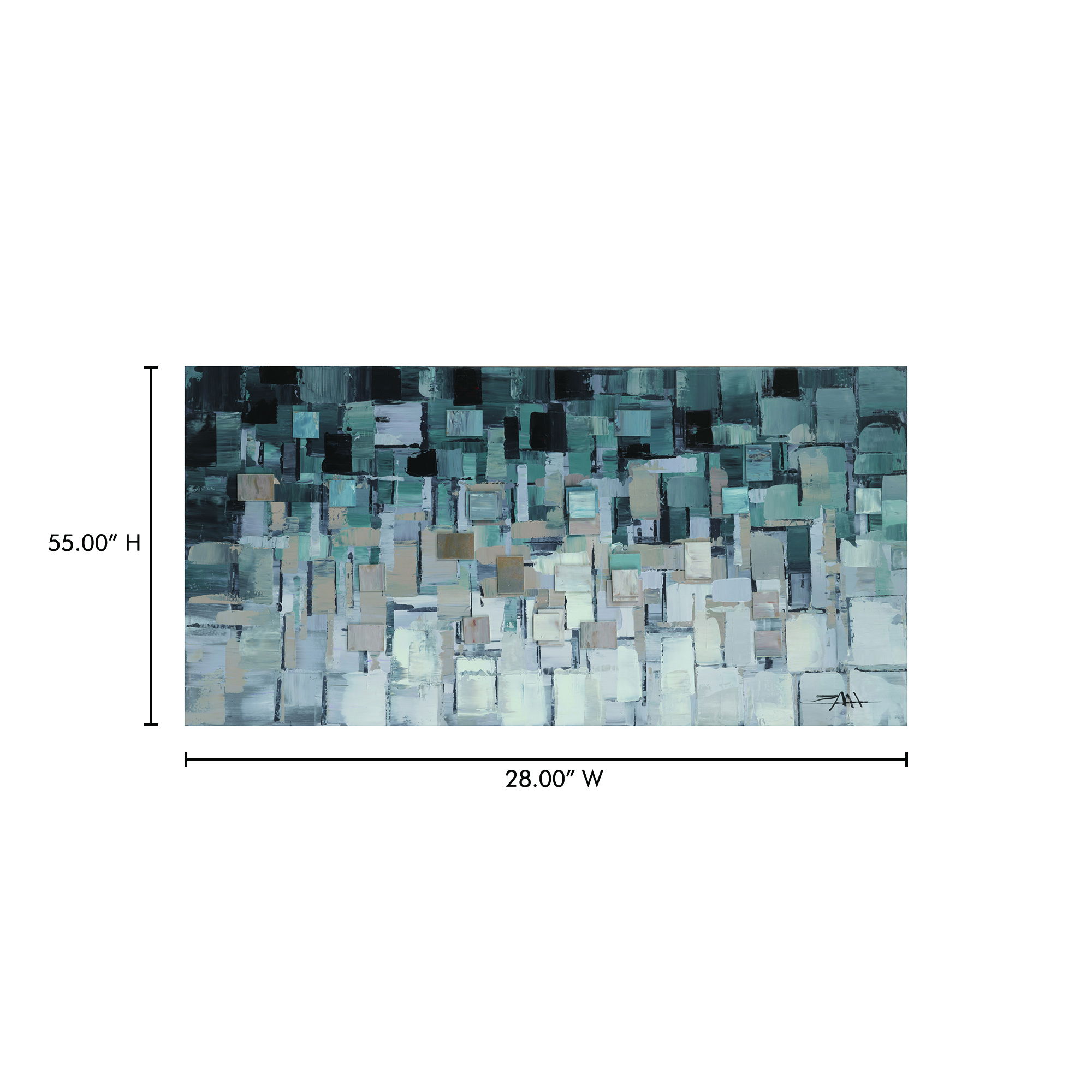 Segments Wall Decor, Painting by Moe's Home, 28" width x 55" height x 1.5" depth View 7