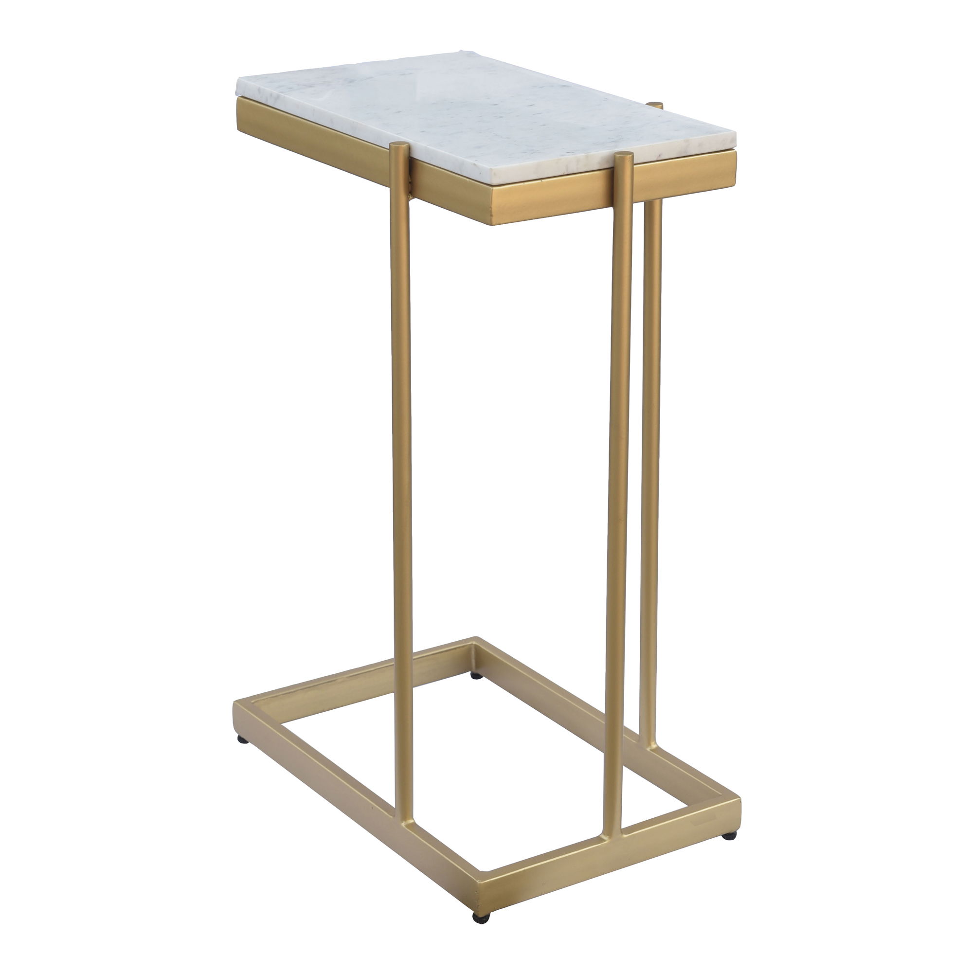 Sulu C Table White, Side & End Table by Moe's Home, 16.5" width x 25" height x 10.75" depth View 3